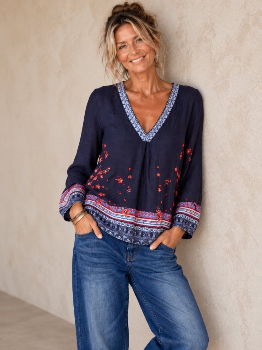Desigual boho blouse, folk inspired